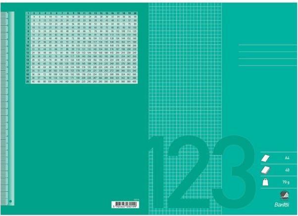 Produktbild Bantex Schulheft A4 quadratisch 5x5 mm 40 Seiten 70g grasgrün - (10 Stk.) (A4)