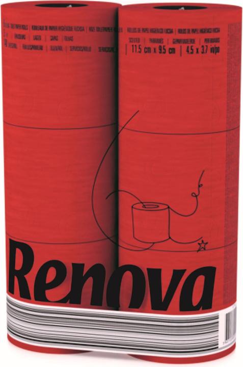 Renova WC Papier rot 6 Rollen (6 x)