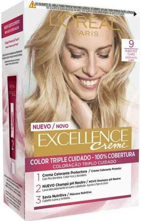 Produktbild L'Oréal Paris L'Oreal Paris Excellence Creme Hair Coloring 9,1 Light Blonde (9,1 Light Blonde)