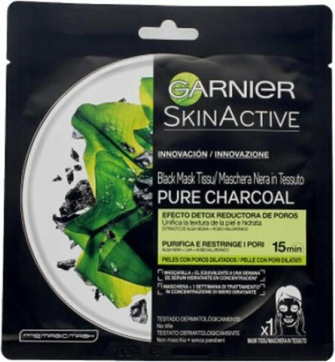 Produktbild Garnier PURE CHARCOAL black mask tissu detox effect