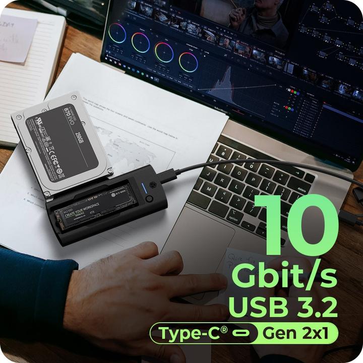 Immagine prodotto Icy Box DockingStation per unità SSD NVMe M.2 e SATA IB-180MS-C31