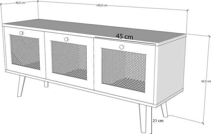 Immagine prodotto Skye Decor Andy (140 x 60 x 40 cm)