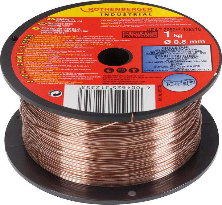 Produktbild Rothenberger Industrial Edelstahl-Schweissdraht 0,8 mm / 1 kg