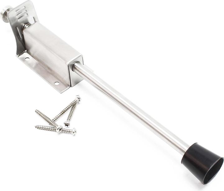 Actual product image Wiltec Stainless Steel Door Stopper, Door Locking Device with Pedal, Doorstop with 118-146mm Lifting Height