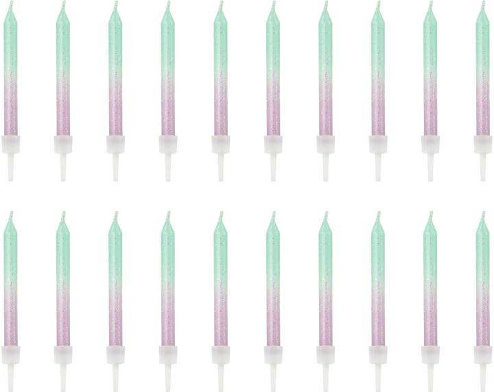 Produktbild Partydeco Kerzen 6cm Glitzer Meerjungfrau (20St.) (20 Stk.)