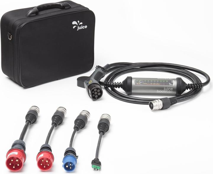 Actual product image Juice Technology Juice Booster 2 Italian Traveller Set (Type 2, 22 kW, CEE16 blue, CEE16 red, CEI 23, CEE32 red)