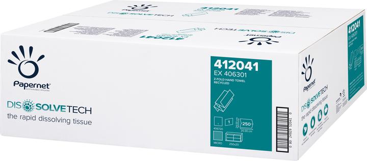 Immagine prodotto Papernet Asciugamani di carta Werra 5000 fogli naturali 20,3x24 cm piegati a Z, piegati a Z, 1 velo (250 x)
