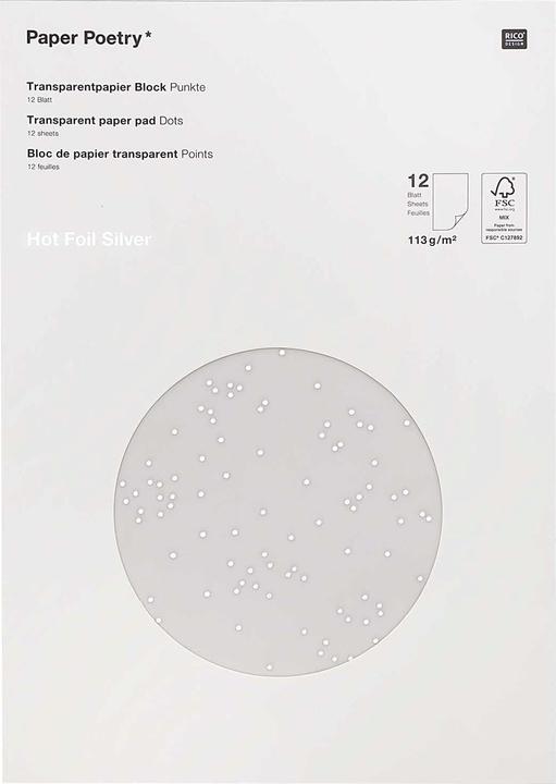 Immagine prodotto Rico Design Carta trasparente "Dots (113 g/m², 1 x)