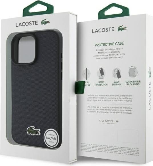 Productafbeelding Lacoste LCHMP16LPVCV iPhone 16 Pro 6,3" granatowy/navy hardcase Iconic Petit Pique MagSafe (Apple iPhone 16 Pro)