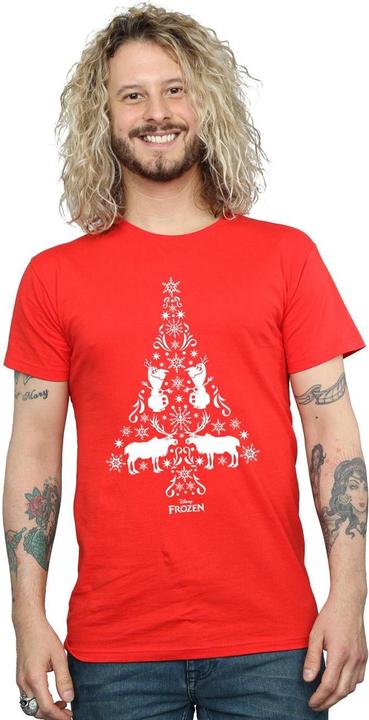 Actual product image Disney Mens Frozen Christmas Tree T-Shirt (3XL)
