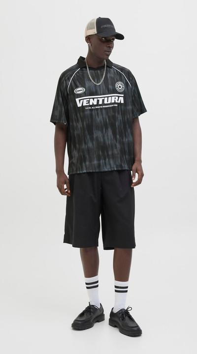 Produktbild Jack & Jones Jcoretreat Aop Mesh Open Collar Polo Ss (L)
