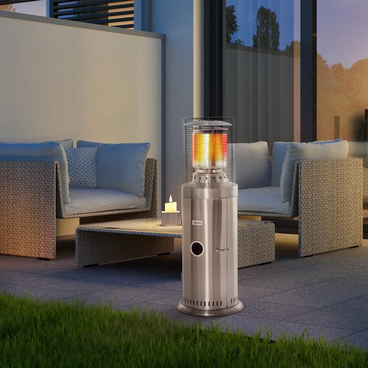 Produktbild Outsunny Heizstrahler Elegantes Design, Hergestellt aus Edelstahl, 10 KW Leistung