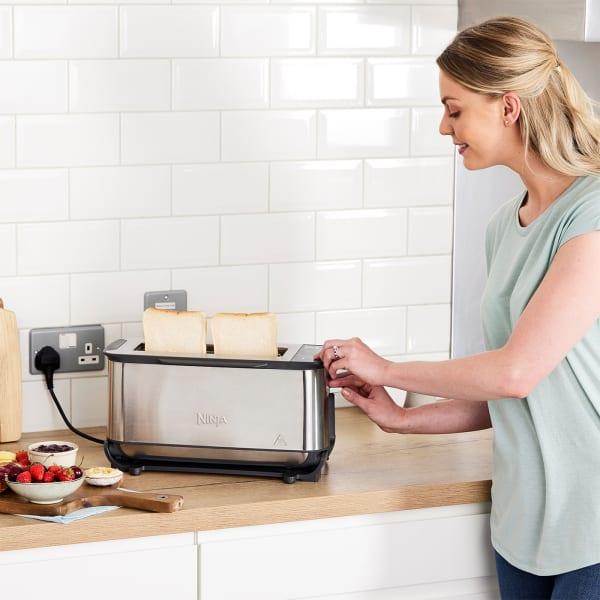 Image du produit Ninja 3-in-1 Multifunctionele Toaster, Grillplaat en Panini Maker - 7 Roosterstanden - RVS - ST202EU