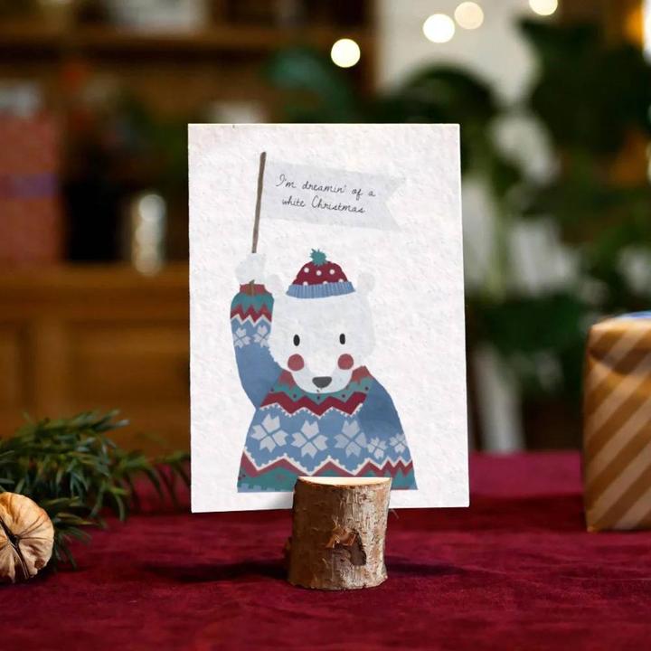 Immagine prodotto Einfach Weniger Cartolina di Natale - cartolina piantabile con semi di fiori colorati (Oh, deer Christmas is here) (1 pz.)