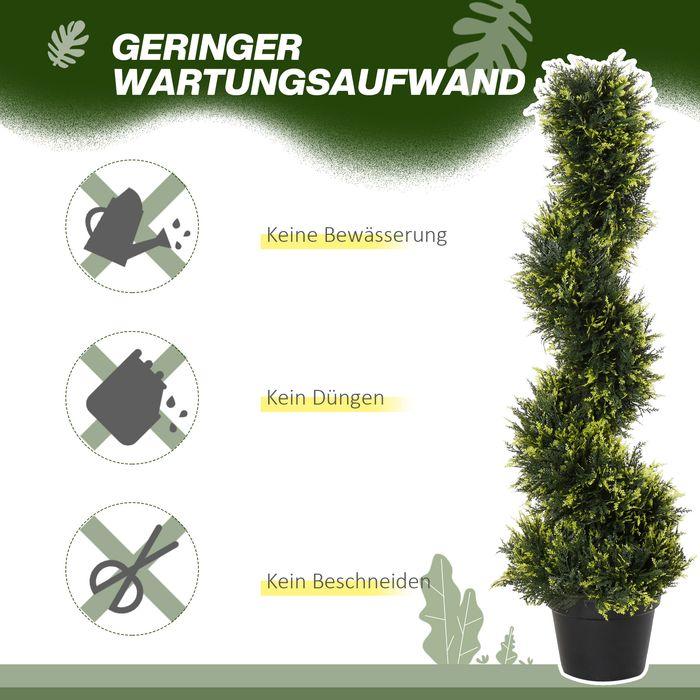 Actual product image Swisshandel24 2er Set künstliche Zedernbaum gross 90 cm Kunstpflanze für Wohnzimmer Büro (90 cm)