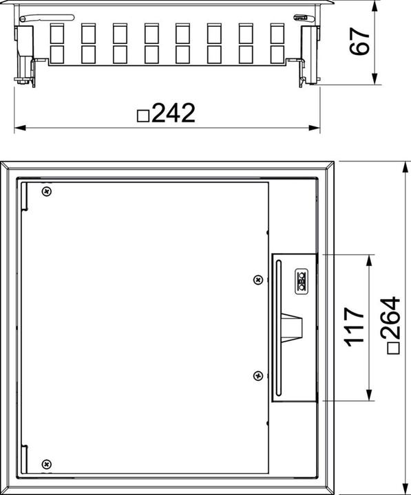 Produktbild OBO Bettermann OBO GES9-3B U 1019 GerÃ¤teeinsatz fÃ¼r Universalmontage graubeige (Diverse)