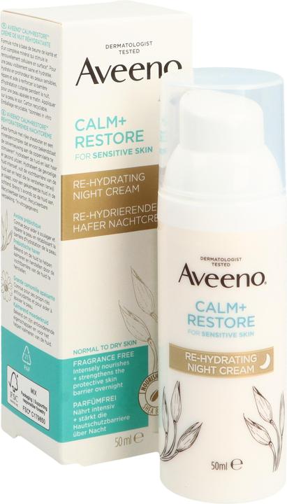 Produktbild Aveeno Calm+Rest Re Hyd Nachtcr Ha 500ml (50 ml, Nachtcreme)