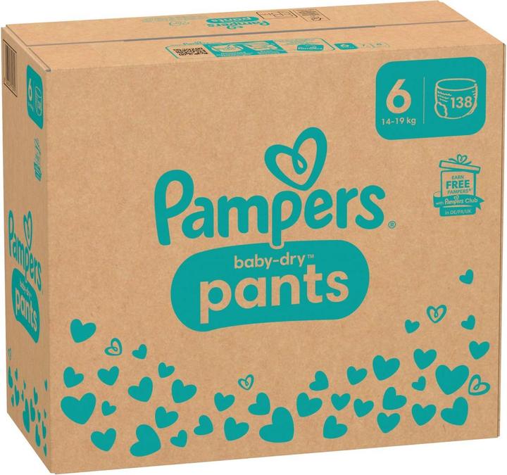 Immagine prodotto Pampers Baby-Dry Pants Grösse (Dimensione 6, Pacco mensile, 138 Pezzo/i)