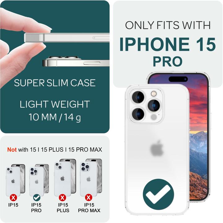 Image du produit Nalia Étui rigide mat extrêmement fin de 0,3 mm d'épaisseur (Apple iPhone 15 Pro)
