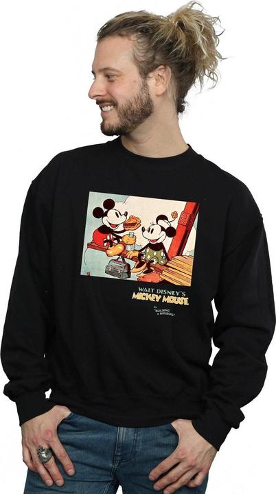 Actual product image Disney Mens Mickey Mouse Building A Building Sweatshirt (XL)