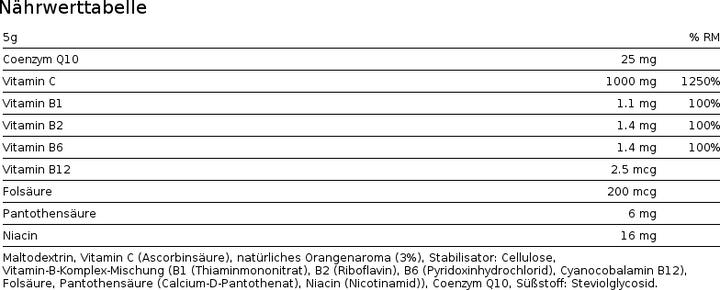 Nährwerte und Zutaten Nature's Finest Golden Q10 (1 Stück, Pulver, 150 g)
