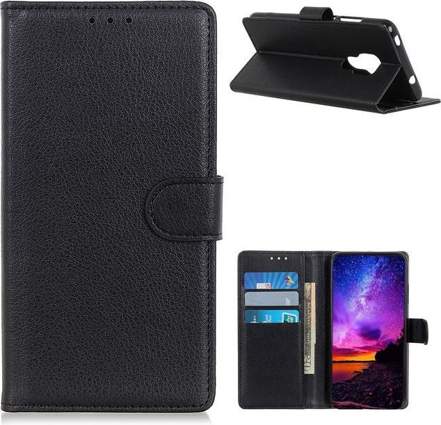 Actual product image MU Classic Litchi Leather Bookcover Series (Motorola Moto G9 Play)