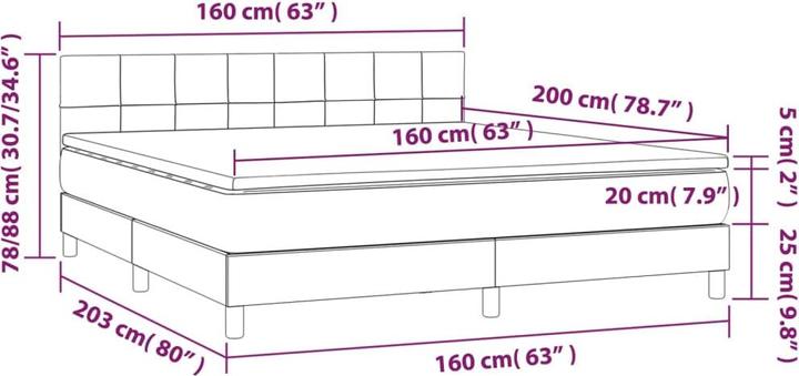 Actual product image VidaXL Koa (160 x 200 cm)