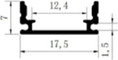 Immagine prodotto Lumina Swiss Set di profili LED standard trasparenti 170cm (1x50cm + 2x60cm) (170 cm, Interno)