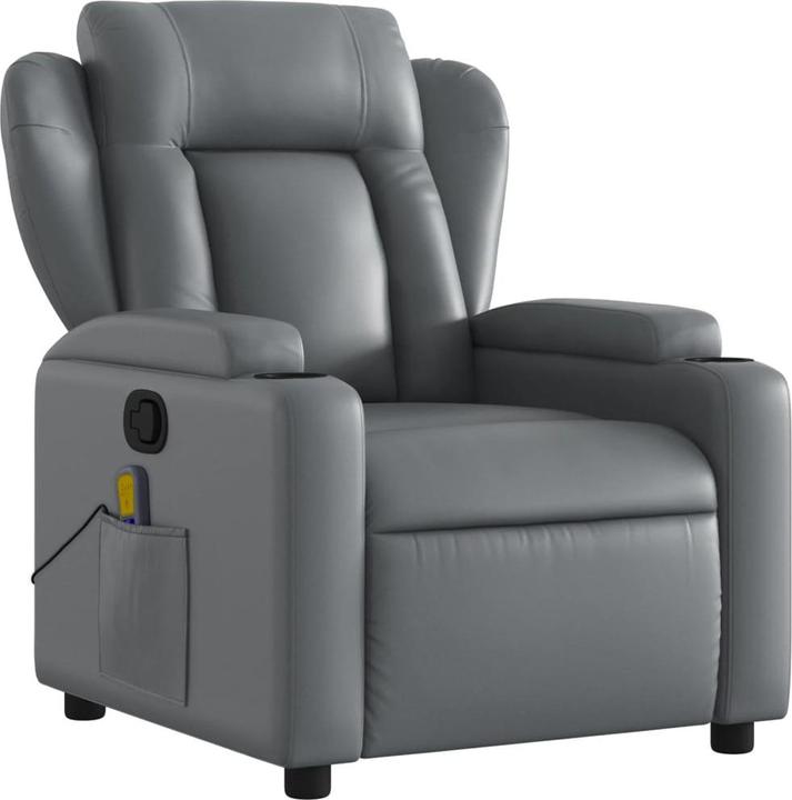 Immagine prodotto VidaXL Sedia da massaggio in similpelle grigia,Colore: Grigio, Materiale