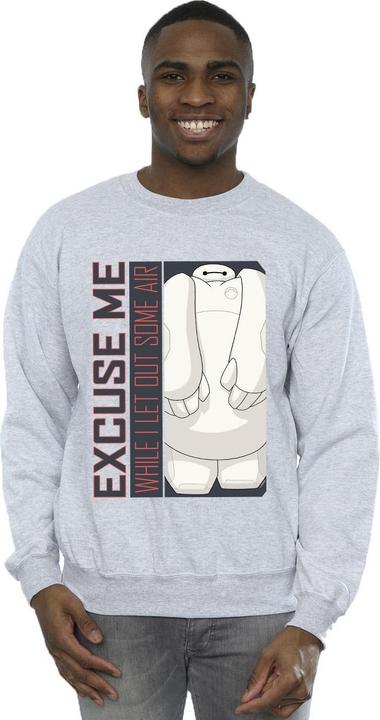 Actual product image Disney Mens Big Hero 6 Baymax Excuse Me Some Air Sweatshirt (XXL)