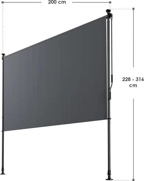 Immagine prodotto Juskys Senkrechtmarkise Barbados (2 m)