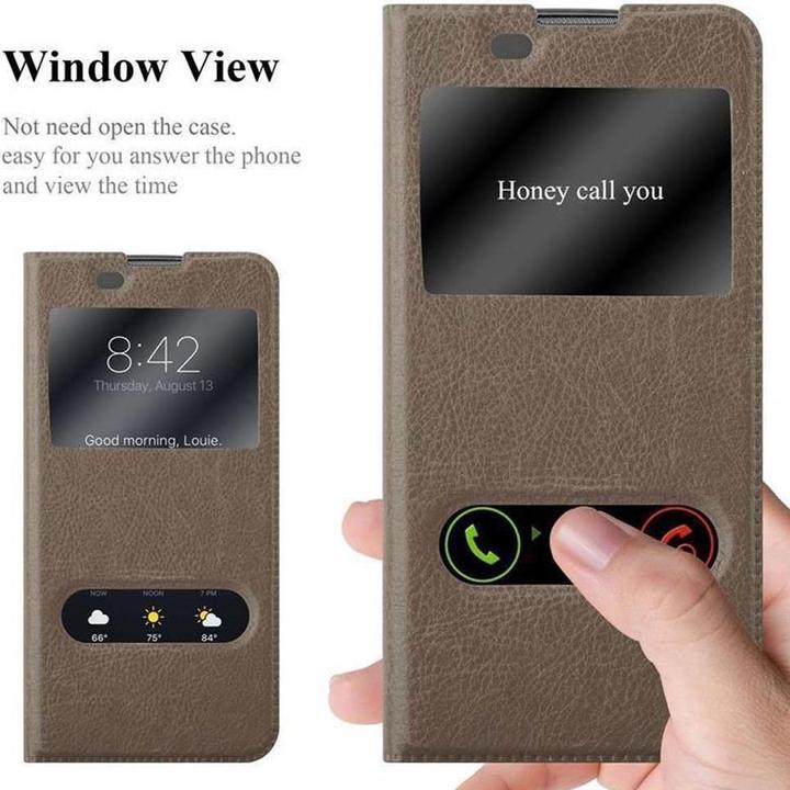 Actual product image Cadorabo Book with View double window cover (LG K8)