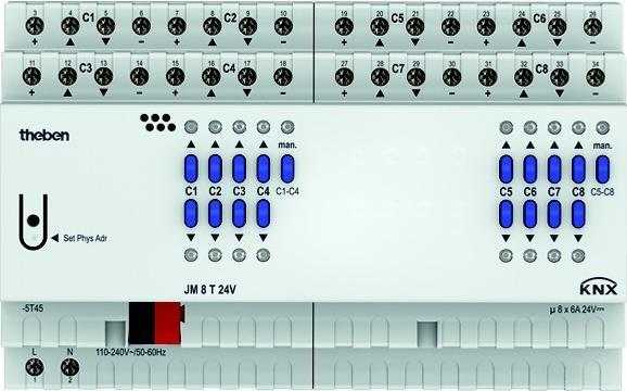 Actual product image Theben JM 8 T 24V KNX (Heating actuator)