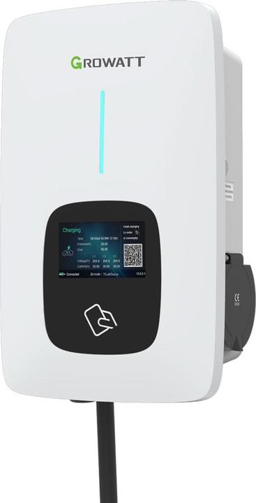 Actual product image Growatt EV Charger THOR 22AS-P-V1 (WiFi, RFID) LCD function (Type 2, 22 kW)