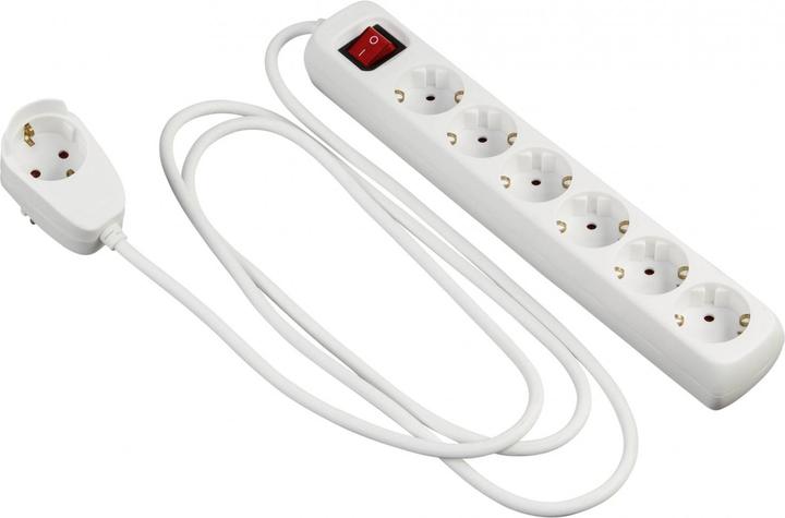 Actual product image REV Power strip PowerSplit 6-way 2m (7 x, CEE 7/3, 2 m)