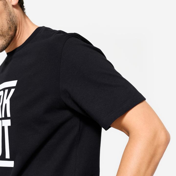 Actual product image Domyos T-Shirt Herren Baumwolle Regular - schwarz (XXL)