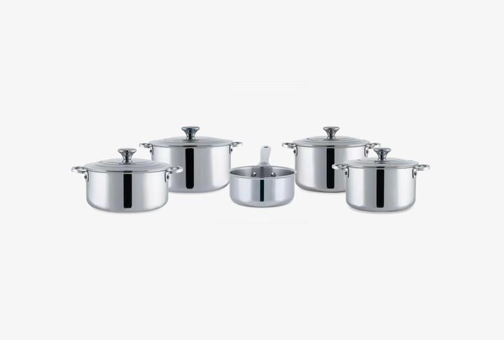 Image du produit Le Creuset 3 plis plus 5 pcs. ensemble de pots (Ensemble de casseroles et de poêles de cuisson, Acier inoxydable)
