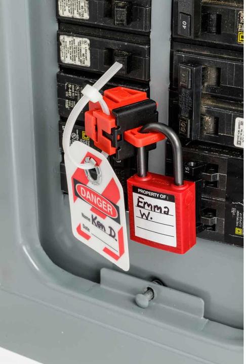 Image du produit Brady Interverrouillage des disjoncteurs TagLock : interverrouillage à pince 120/277V, polypropylène