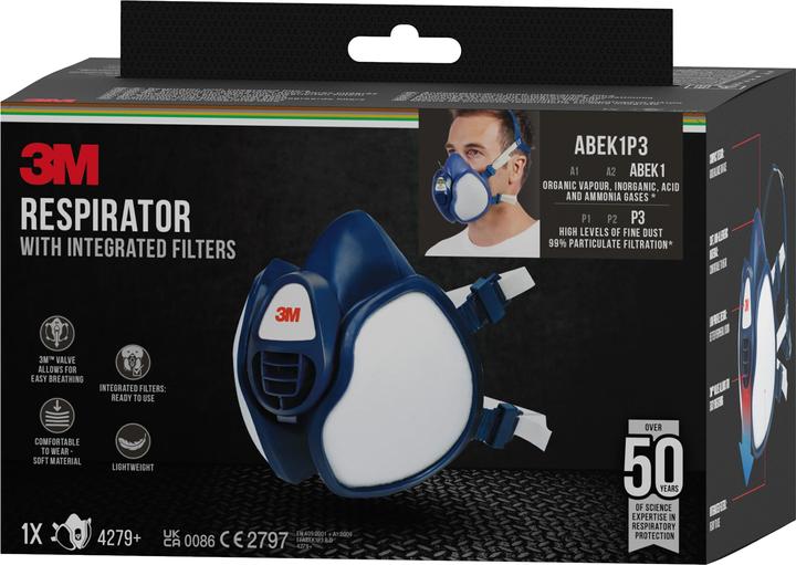 Image du produit 3M Masque de protection respiratoire 4279+BC1 (ABEK1P3, ABEK1, 1 x)