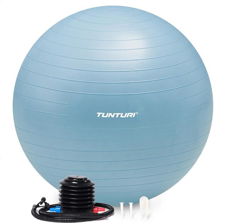 Tunturi Gym Ball - Fitnessball reissfest ABS 65 cm Hellblau (65 cm)