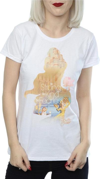 Actual product image Disney Princess Womens/Ladies Belle Filled Silhouette Cotton T-Shirt (M)