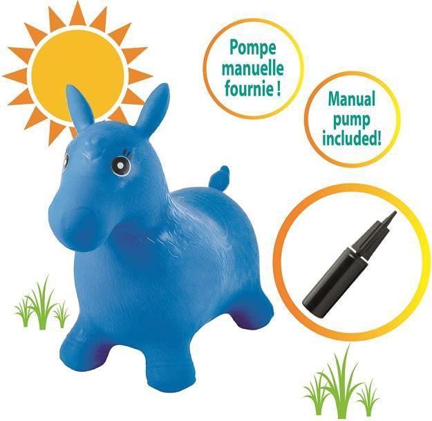 Actual product image Lexibook Inflatable Blue Bouncy Horse