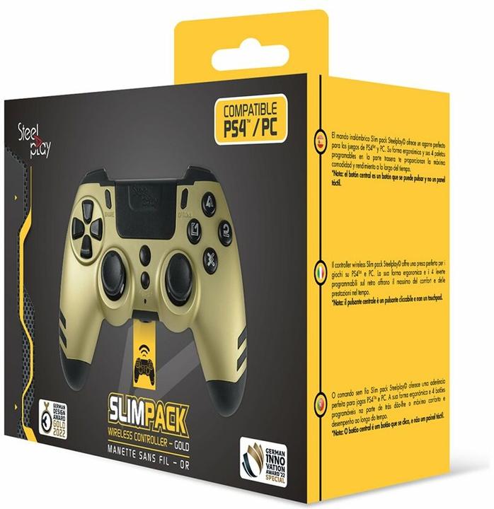 Produktbild Steelplay Slim Pack Wireless Controller Gold Multi (PS4, PC)