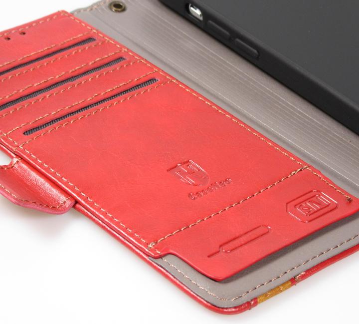 Produktbild PhoneLook Leder Tasche Flip Wallet mit Akzentstreifen & Kartenhalter (Apple iPhone 13 Pro)