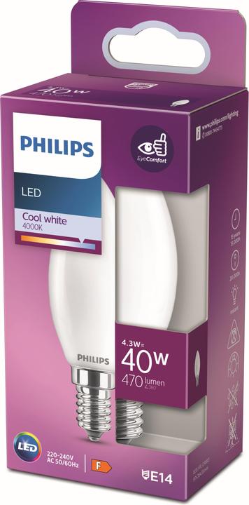 Produktbild Philips Led Kerze (E14, 4.30 W, 470 lm, 1 x, F)