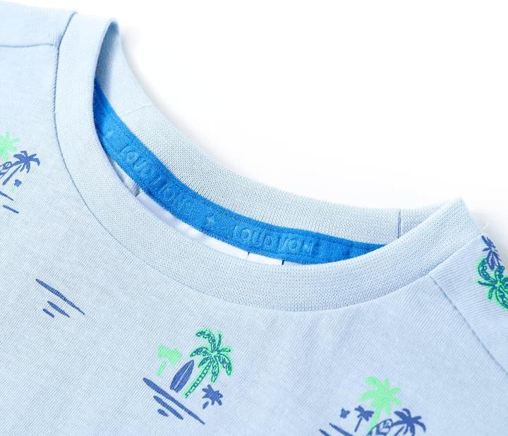 Image du produit VidaXL T-shirt enfant bleu clair 104,Composition : 100 % coton,Couleur (104)