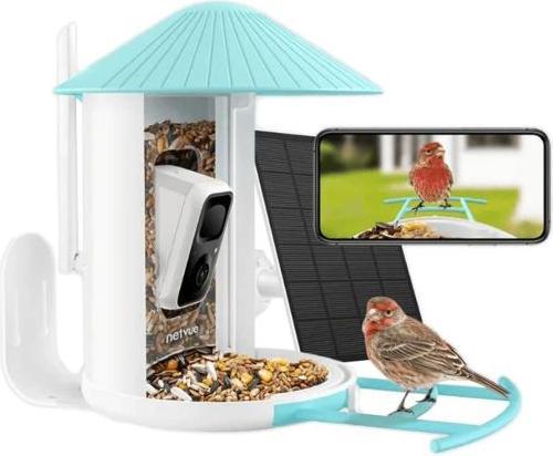 Actual product image Birdfy Bird feeder with solar panel