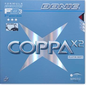 Actual product image Donic Coppa X2 (Platinum Soft) rubber (2 mm)