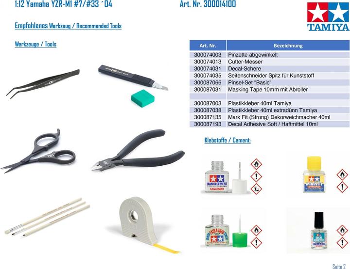 Actual product image Tamiya Yamaha YZR-M1