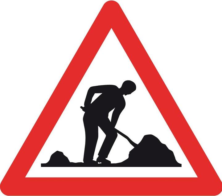 Produktbild Moravia Gefahrensignal 1.14, R1, Baustelle